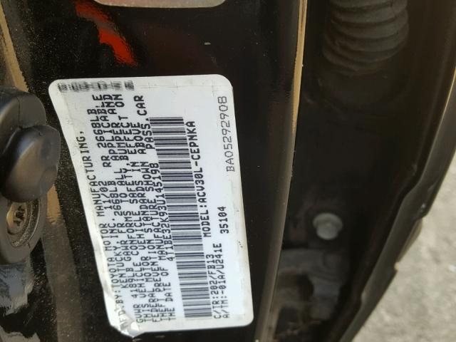 4T1BE32K93U145198 - 2003 TOYOTA CAMRY LE შავი ფოტო 10