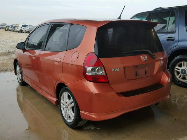 JHMGD38687S009832 - 2007 HONDA FIT S ნარინჯისფერი ფოტო 3