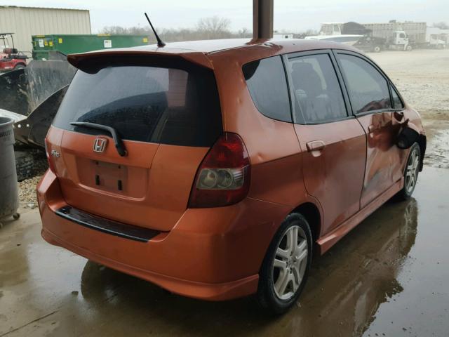 JHMGD38687S009832 - 2007 HONDA FIT S ნარინჯისფერი ფოტო 4