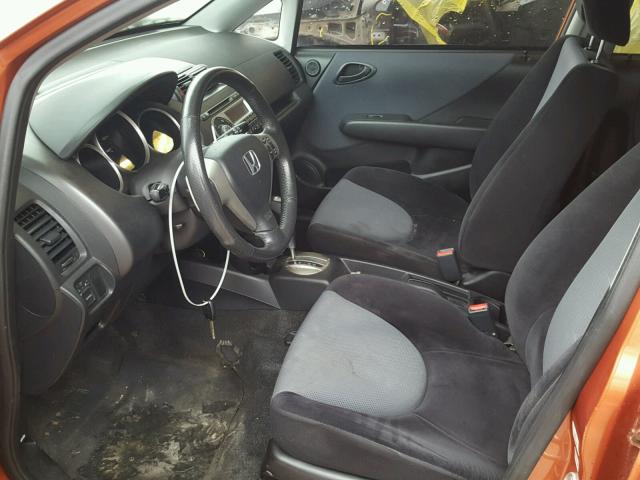 JHMGD38687S009832 - 2007 HONDA FIT S ნარინჯისფერი ფოტო 5