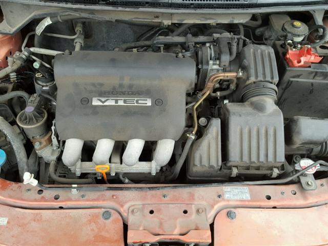 JHMGD38687S009832 - 2007 HONDA FIT S ნარინჯისფერი ფოტო 7