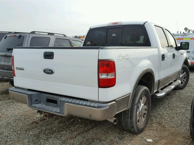 1FTPW14555FA19074 - 2005 FORD F150 SUPER WHITE photo 4