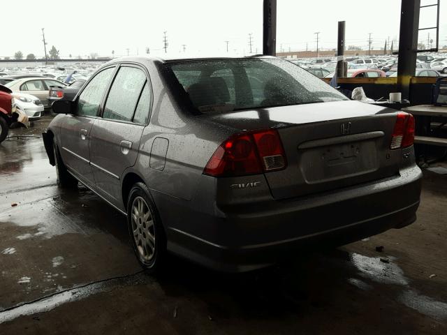 2HGES16534H582705 - 2004 HONDA CIVIC LX GRAY photo 3