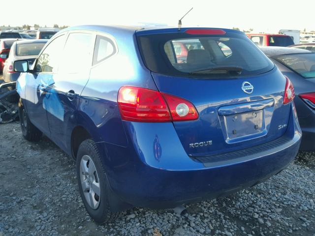 JN8AS58V38W146627 - 2008 NISSAN ROGUE S BLUE photo 3