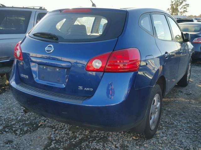 JN8AS58V38W146627 - 2008 NISSAN ROGUE S BLUE photo 4