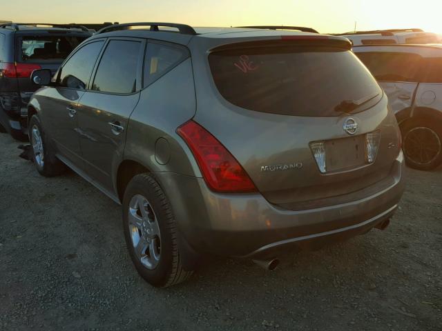 JN8AZ08T93W111712 - 2003 NISSAN MURANO SL GRAY photo 3