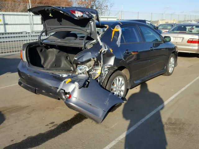 1NXBU40E29Z164223 - 2009 TOYOTA COROLLA BA GRAY photo 4