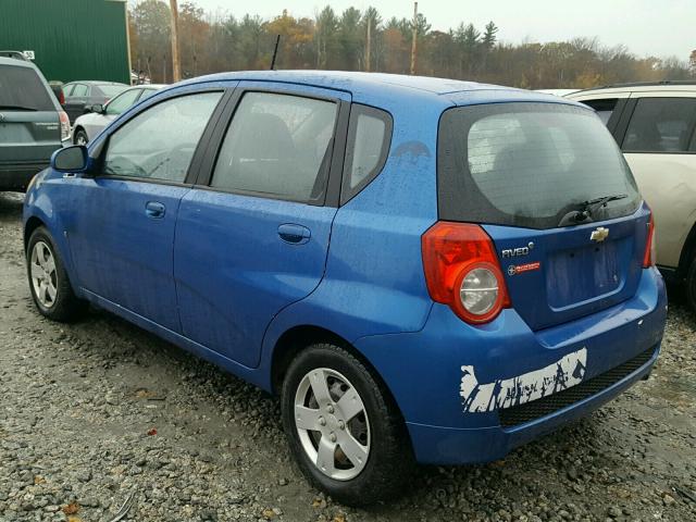 KL1TD66E89B311112 - 2009 CHEVROLET AVEO LS BLUE photo 3