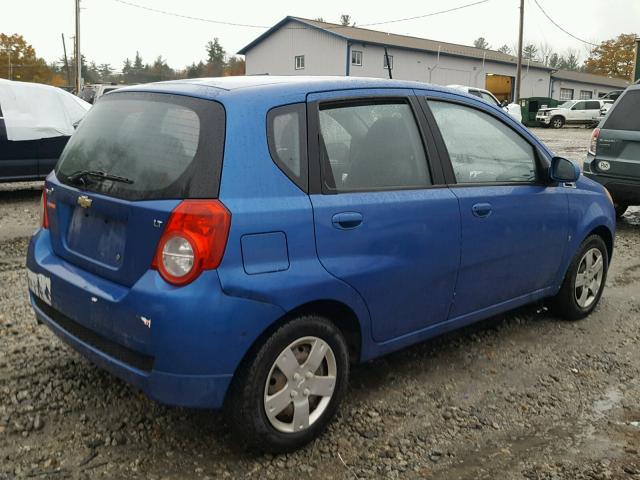 KL1TD66E89B311112 - 2009 CHEVROLET AVEO LS BLUE photo 4