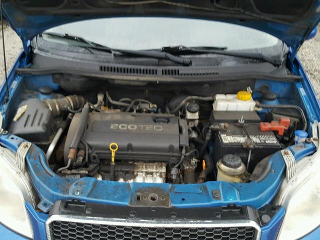 KL1TD66E89B311112 - 2009 CHEVROLET AVEO LS BLUE photo 7