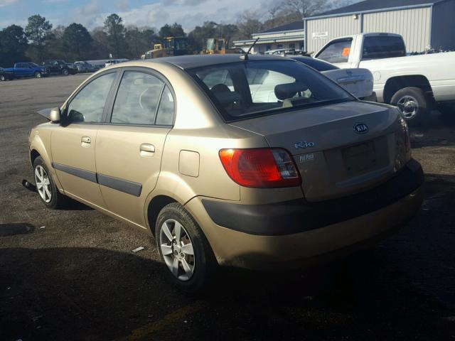 KNADE123966140521 - 2006 KIA RIO GOLD photo 3