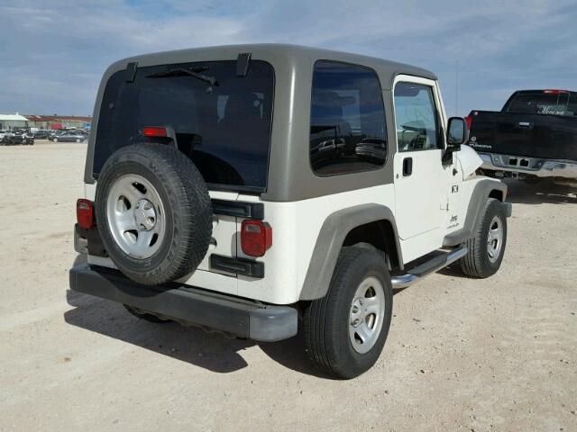 1J4FA39S05P322014 - 2005 JEEP WRANGLER X WHITE photo 4