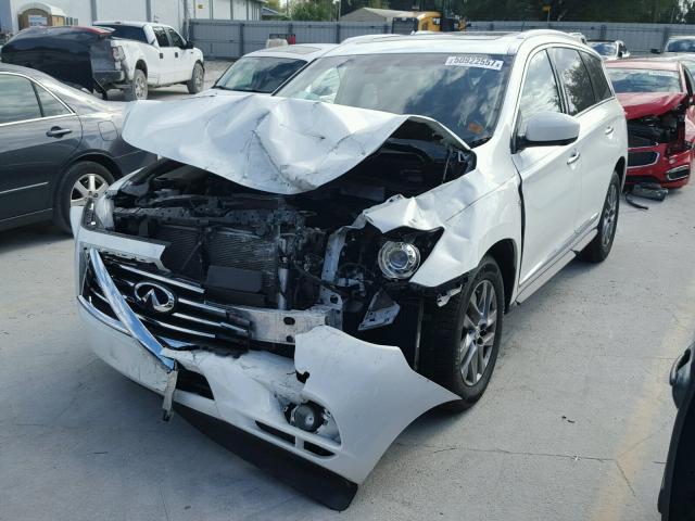 5N1AL0MNXEC536117 - 2014 INFINITI QX60 WHITE photo 2