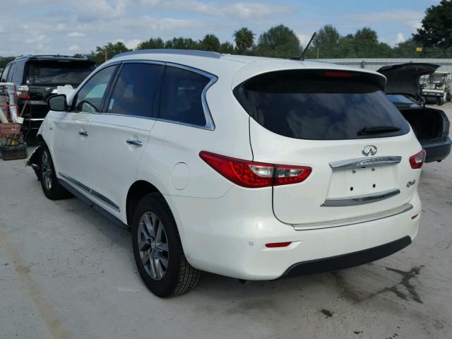 5N1AL0MNXEC536117 - 2014 INFINITI QX60 WHITE photo 3