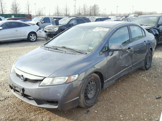 19XFA1F55BE042139 - 2011 HONDA CIVIC LX GRAY photo 2