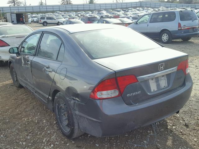 19XFA1F55BE042139 - 2011 HONDA CIVIC LX GRAY photo 3