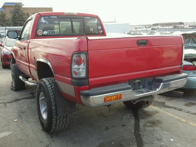 1B7HF16Z71S105850 - 2001 DODGE RAM 1500 RED photo 3