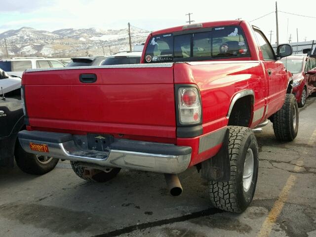 1B7HF16Z71S105850 - 2001 DODGE RAM 1500 RED photo 4