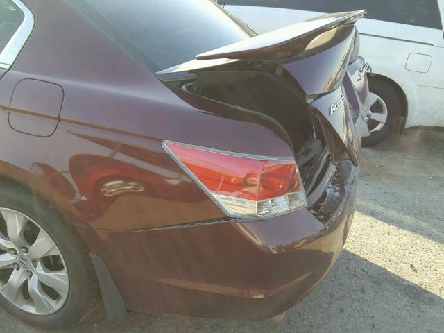 1HGCP36839A010652 - 2009 HONDA ACCORD EXL MAROON photo 9