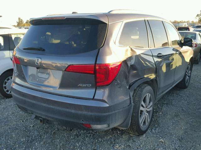 5FNYF6H79GB508498 - 2016 HONDA PILOT EXLN GRAY photo 4