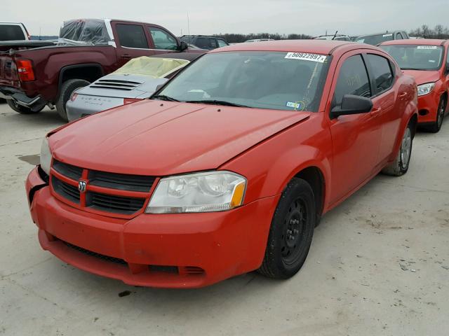 1B3LC46K98N299881 - 2008 DODGE AVENGER SE RED photo 2