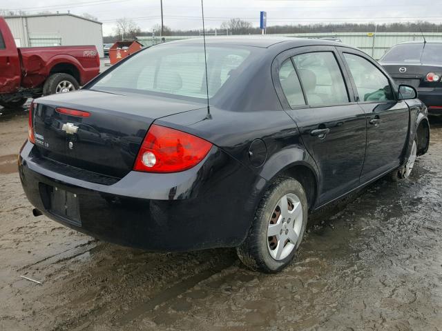 1G1AK55F877399968 - 2007 CHEVROLET COBALT LS BLACK photo 4