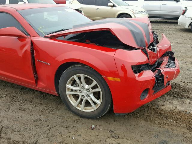 2G1FA1E37D9229585 - 2013 CHEVROLET CAMARO LS RED photo 9