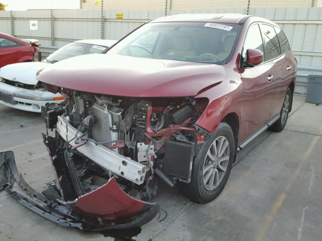 5N1AR2MNXEC735940 - 2014 NISSAN PATHFINDER RED photo 2