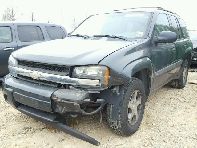 1GNDT13S742385781 - 2004 CHEVROLET TRAILBLAZE GREEN photo 2