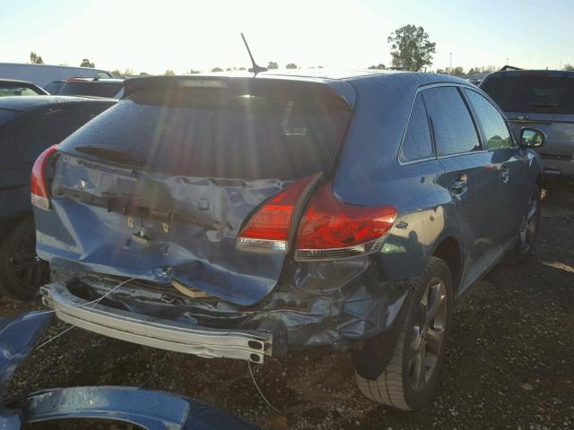 4T3ZK3BB2AU031572 - 2010 TOYOTA VENZA BASE BLUE photo 4