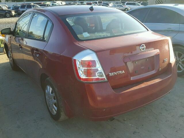 3N1AB61E87L674215 - 2007 NISSAN SENTRA 2.0 MAROON photo 3