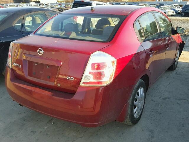 3N1AB61E87L674215 - 2007 NISSAN SENTRA 2.0 MAROON photo 4