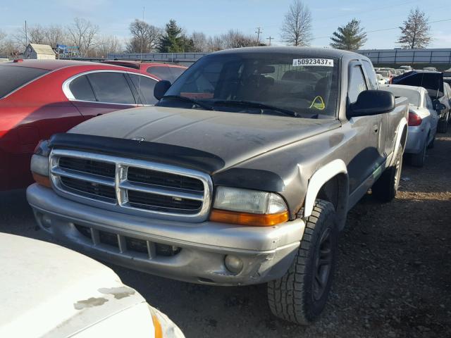 1D7GG42N23S252695 - 2003 DODGE DAKOTA SLT CHARCOAL photo 2