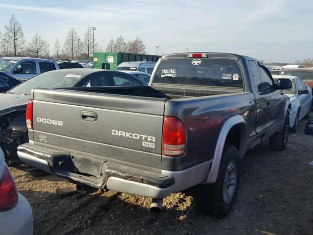 1D7GG42N23S252695 - 2003 DODGE DAKOTA SLT CHARCOAL photo 4