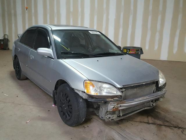 1HGES26761L030587 - 2001 HONDA CIVIC EX SILVER photo 1