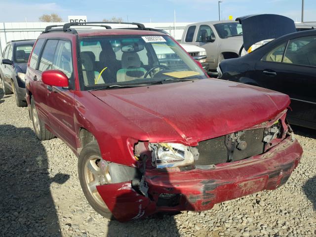 JF1SF65651H735220 - 2001 SUBARU FORESTER S BURGUNDY photo 1