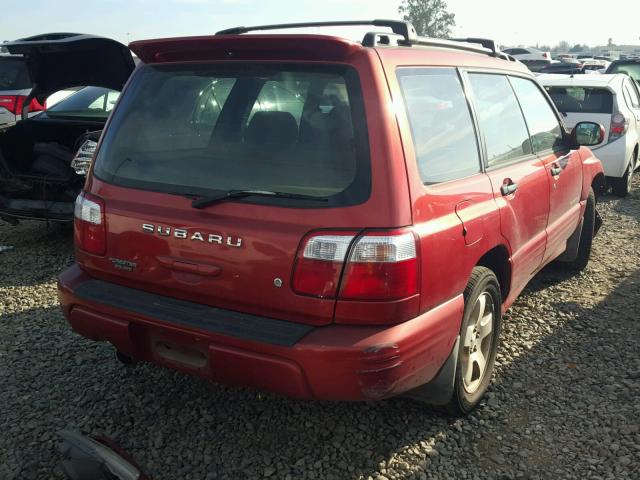 JF1SF65651H735220 - 2001 SUBARU FORESTER S BURGUNDY photo 4