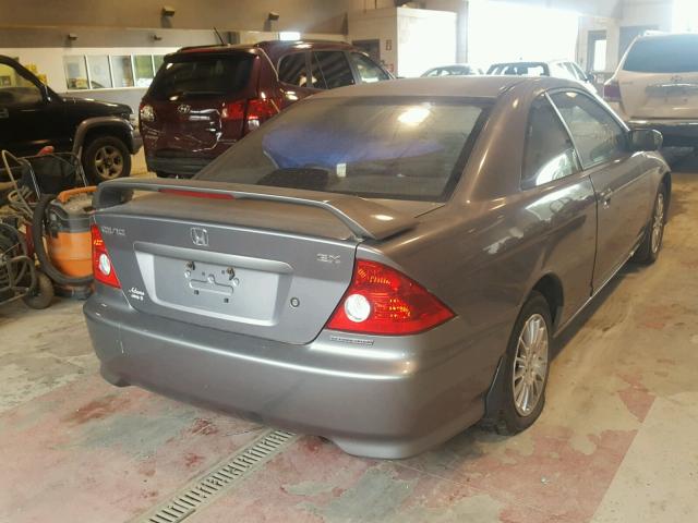 1HGEM22955L015859 - 2005 HONDA CIVIC EX GRAY photo 4