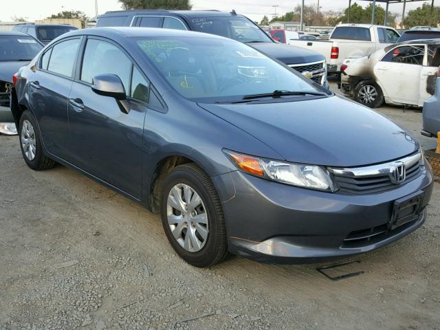 19XFB2F50CE377605 - 2012 HONDA CIVIC LX GRAY photo 1