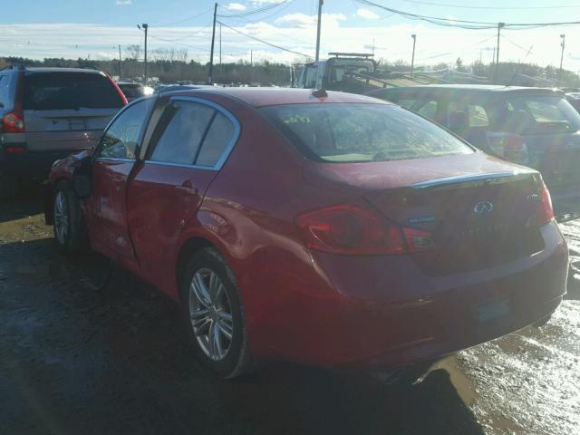 JN1CV6AR3AM460457 - 2010 INFINITI G37 RED photo 3