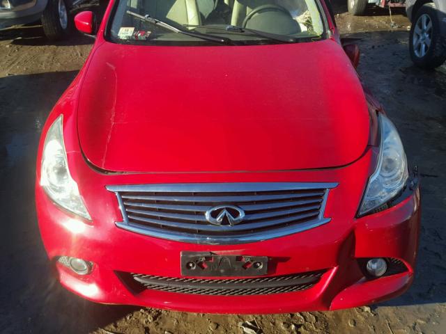 JN1CV6AR3AM460457 - 2010 INFINITI G37 RED photo 7