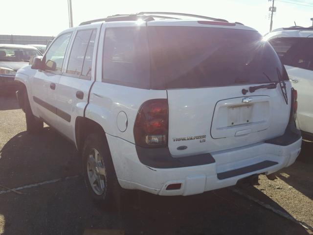 1GNDS13S652385744 - 2005 CHEVROLET TRAILBLAZE WHITE photo 3