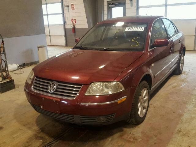 WVWPD63B04P050428 - 2004 VOLKSWAGEN PASSAT GLS RED photo 2