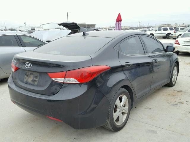 KMHDH4AE5DU002803 - 2013 HYUNDAI ELANTRA GL BLACK photo 4