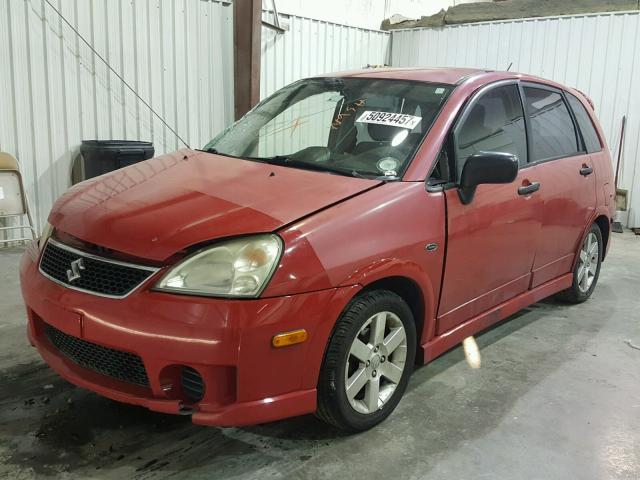 JS2RC62H765351980 - 2006 SUZUKI AERIO RED photo 2