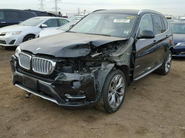 5UXWX9C50F0D47209 - 2015 BMW X3 XDRIVE2 BLACK photo 2