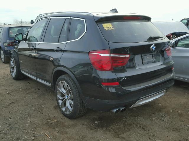 5UXWX9C50F0D47209 - 2015 BMW X3 XDRIVE2 BLACK photo 3