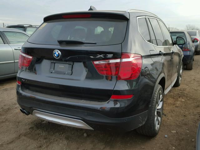 5UXWX9C50F0D47209 - 2015 BMW X3 XDRIVE2 BLACK photo 4