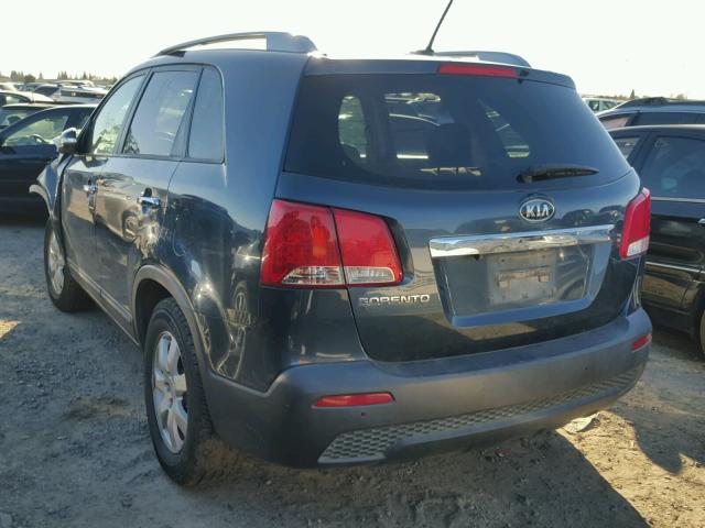 5XYKT3A12BG078009 - 2011 KIA SORENTO BA BLUE photo 3