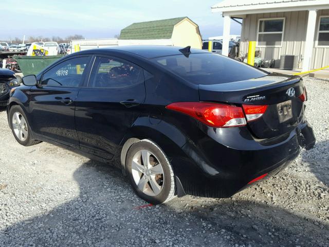 KMHDH4AE3CU469104 - 2012 HYUNDAI ELANTRA GL BLACK photo 3